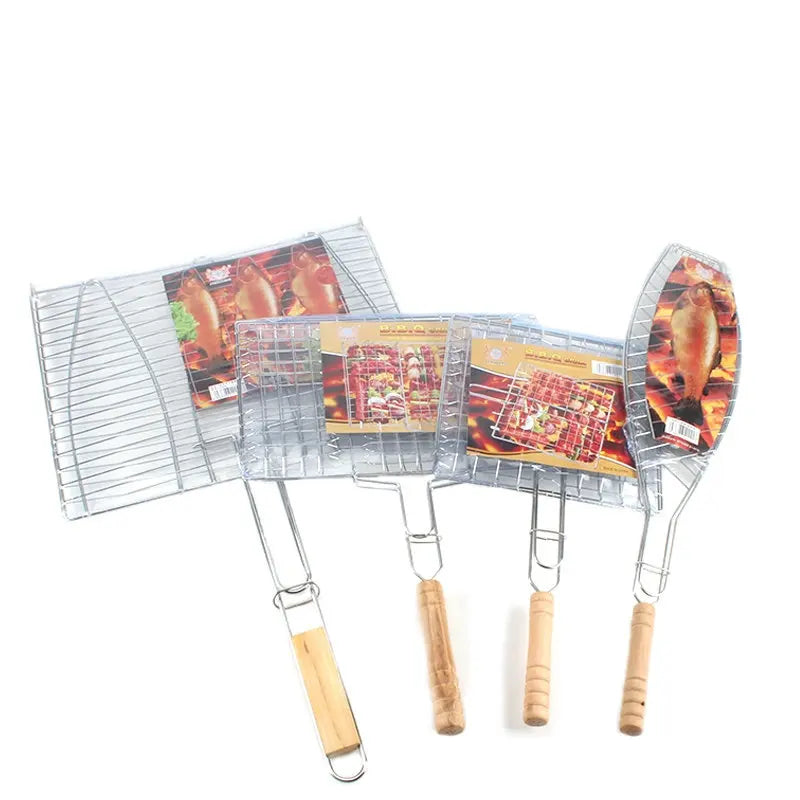 GrillMaster Pro - Stainless Steel Folding BBQ Grilling Basket